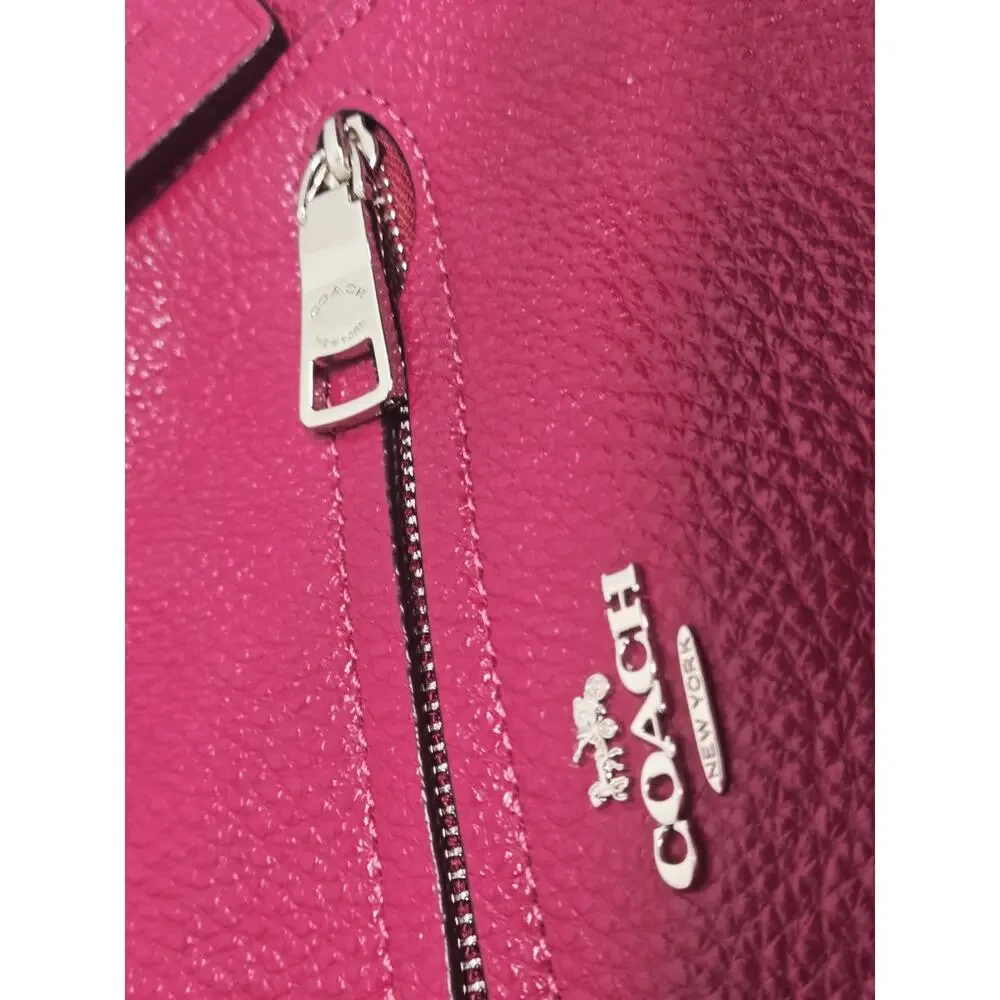 Vtg Coach Bag Prairie Burgundy Pebbled Leather No Strap Satchel Boho - Picture 6 of 10